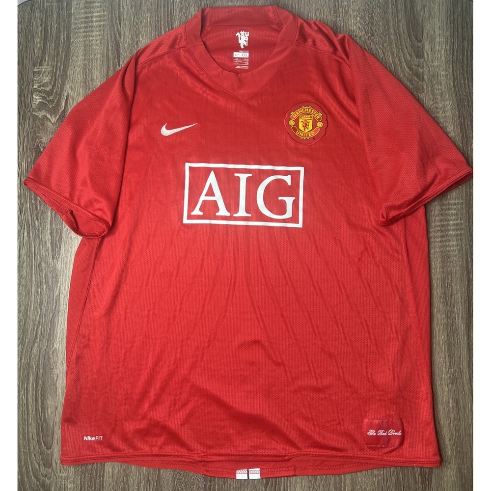 Manchester United Home Football 2007 Soccer Nike Jersey Mens Trikot XXL 2XL